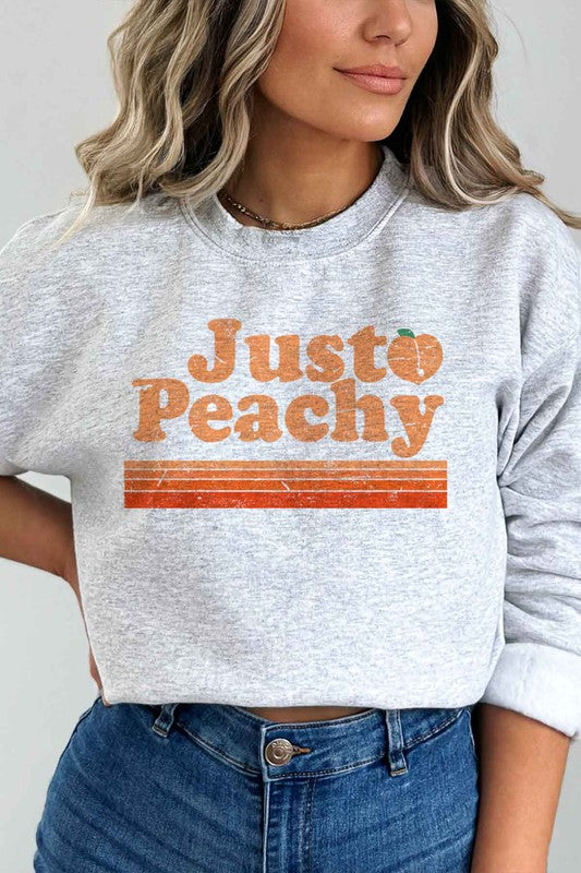 JUST PEACHY SIZE SWEATSHIRT