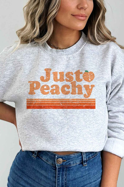 JUST PEACHY SIZE SWEATSHIRT