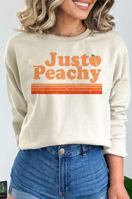 JUST PEACHY SIZE SWEATSHIRT