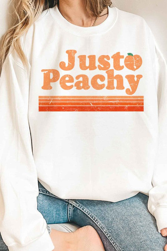 JUST PEACHY SIZE SWEATSHIRT