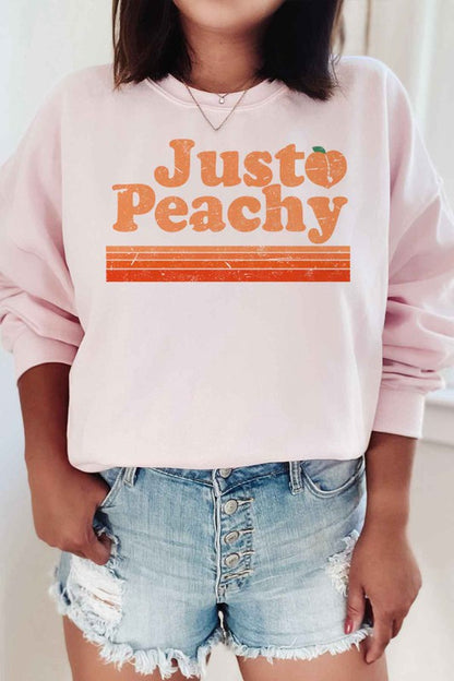 JUST PEACHY SIZE SWEATSHIRT