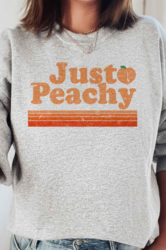 JUST PEACHY GRAPHIC SWEATSHIRT