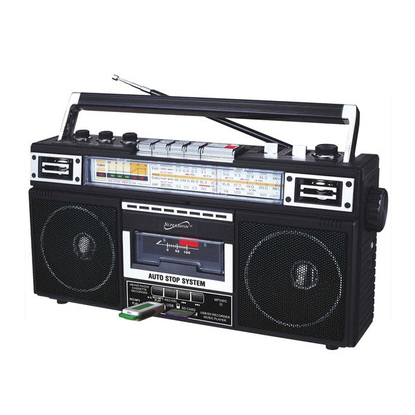 Supersonic 4 Band BT Radio & MP3 & Cassette Player