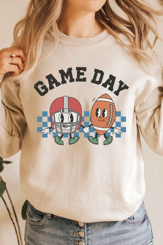 CHECKERED GAMEDAY GRAPHIC SWEATSHIRT