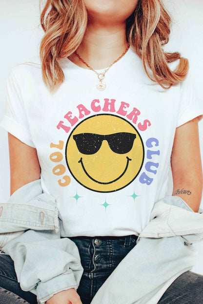 COOL TEACHERS CLUB HAPPY FACE Graphic Tee