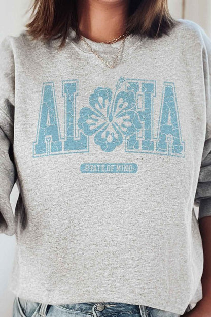 ALOHA STATE OF MIND HAWAII PLUS SIZE SWEATSHIRT