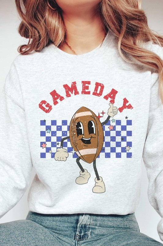 CHECKER GAMEDAY FOOTBALL GRAPHIC SWEATSHIRT