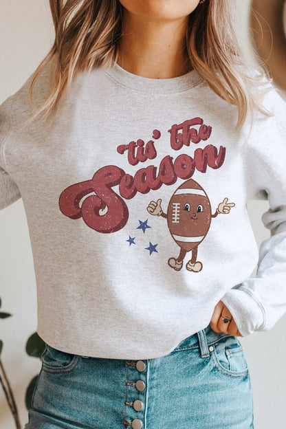 TIS' THE SEASON FOOTBALL GRAPHIC SWEATSHIRT