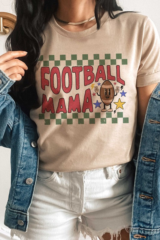 CHECKER FOOTBALL MAMA GRAPHIC TEE