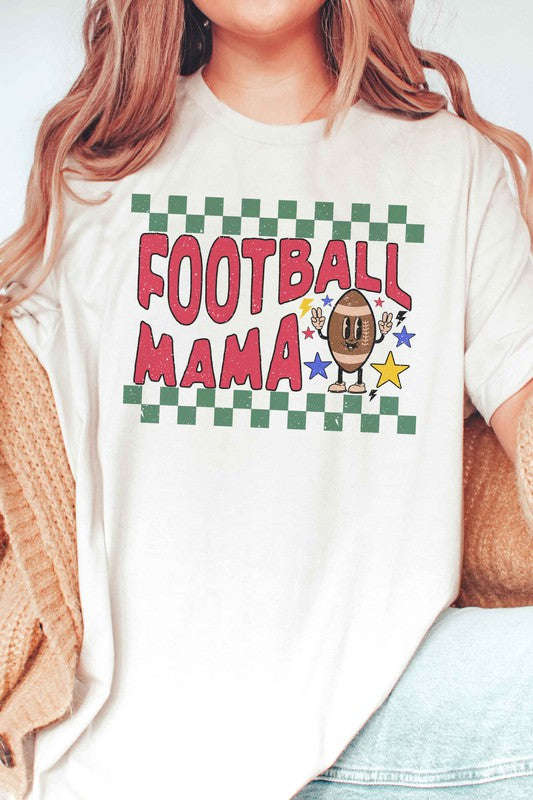 CHECKER FOOTBALL MAMA GRAPHIC TEE