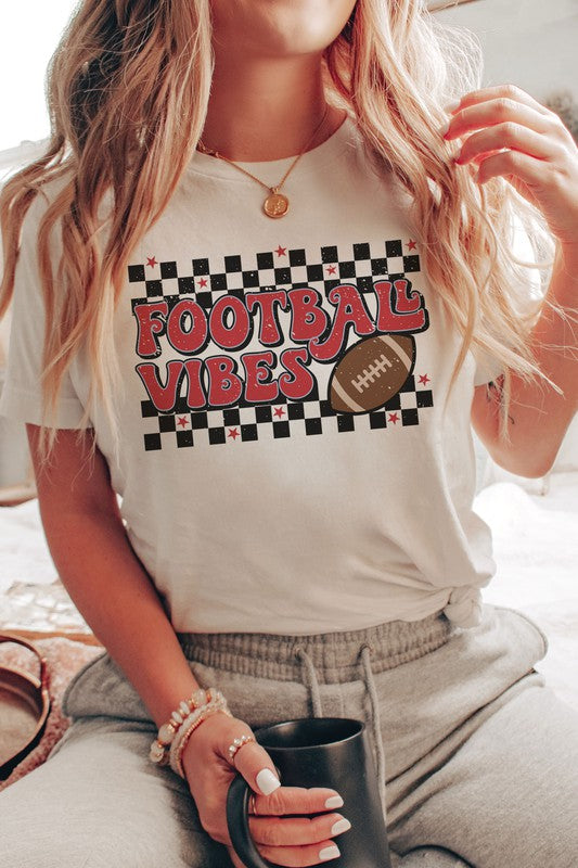 CHECKER FOOTBALL VIBES GRAPHIC TEE