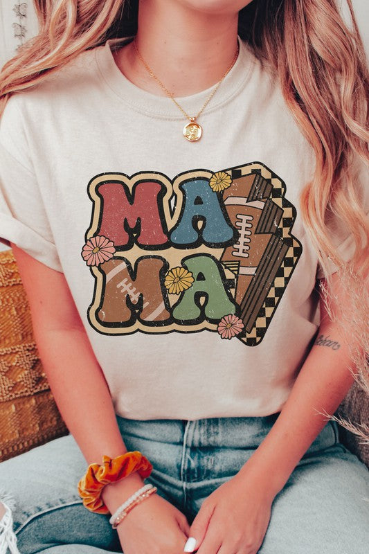 RETRO FOOTBALL LIGHTNING MAMA GRAPHIC TEE