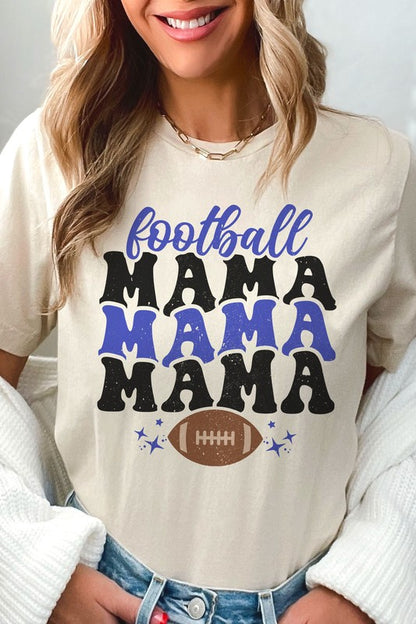 FOOTBALL MAMA REPEAT GRAPHIC TEE