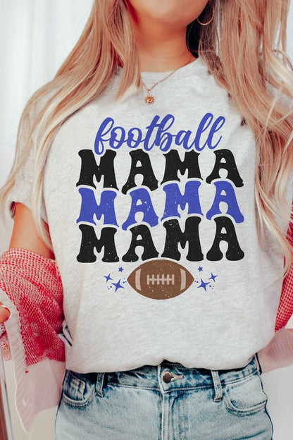 FOOTBALL MAMA REPEAT GRAPHIC TEE