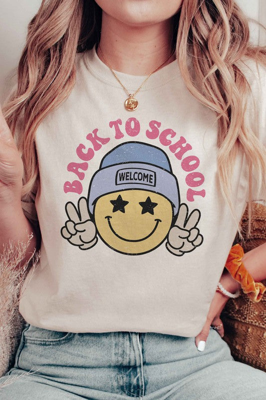 BACK TO SCHOOL HAPPY FACE Graphic Tee