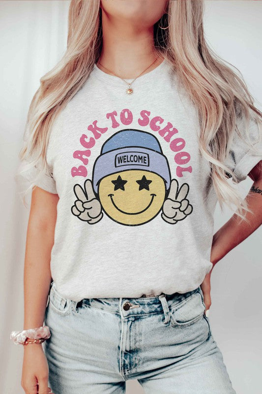 BACK TO SCHOOL HAPPY FACE Graphic Tee