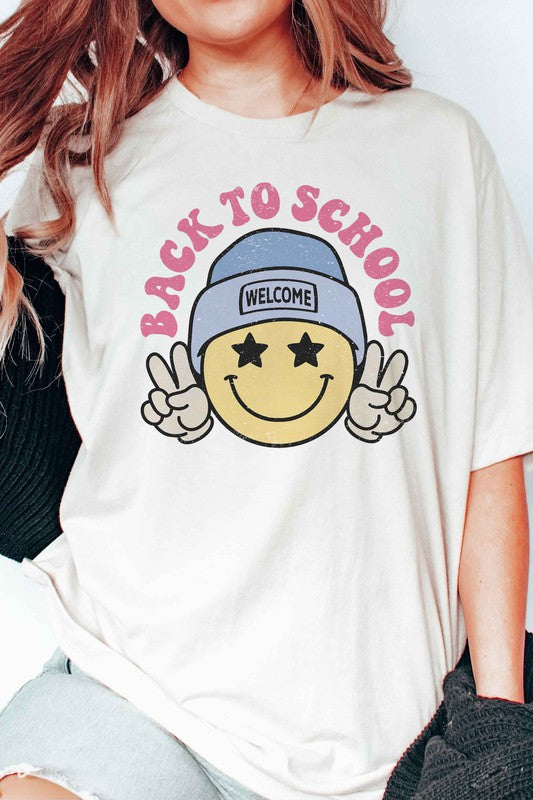 BACK TO SCHOOL HAPPY FACE Graphic Tee