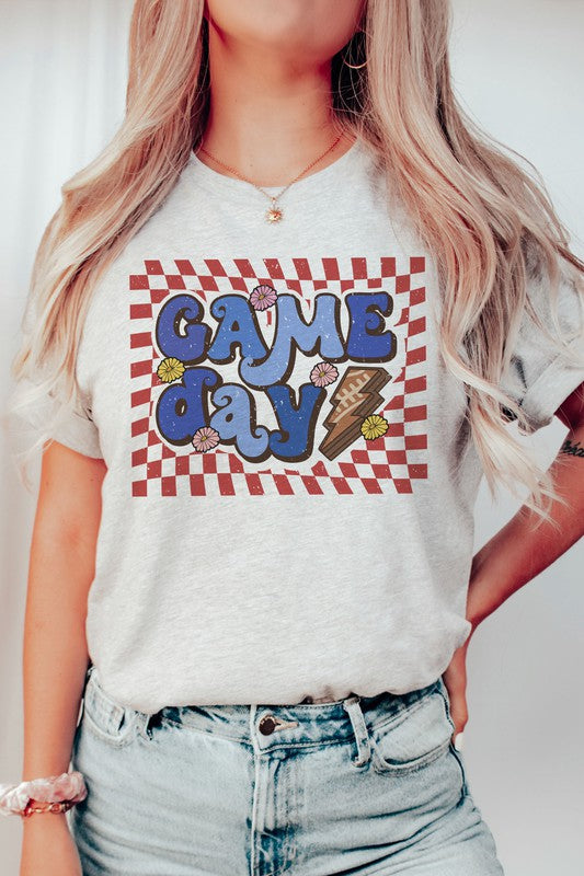 RETRO CHECKER GAME DAY GRAPHIC TEE