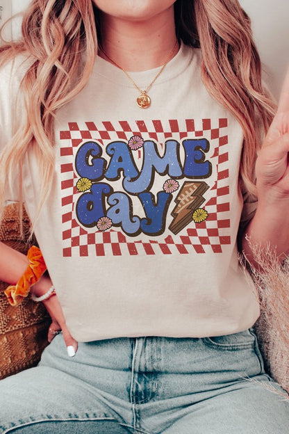 RETRO CHECKER GAME DAY GRAPHIC TEE