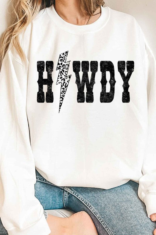 LEOPARD HOWDY GRAPHIC SWEATSHIRT