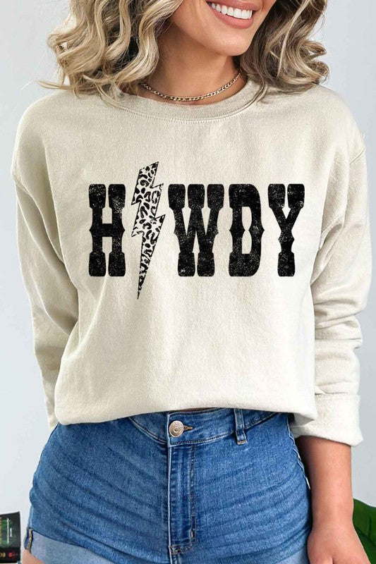 LEOPARD HOWDY GRAPHIC SWEATSHIRT