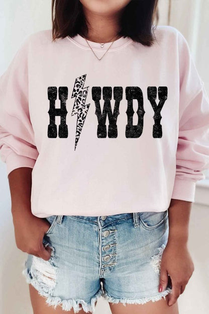 LEOPARD HOWDY PLUS SIZE SWEATSHIRT