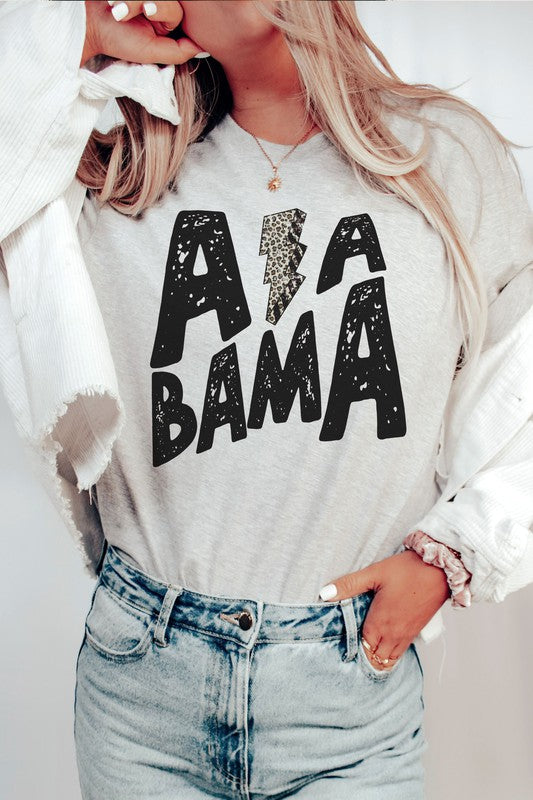 ALABAMA LEOPARD LIGHTNING GRAPHIC TEE