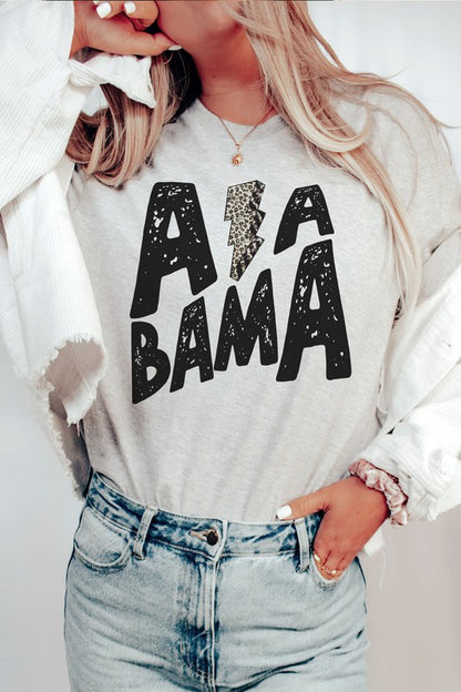 ALABAMA LEOPARD LIGHTNING GRAPHIC TEE