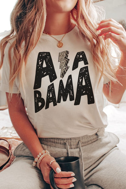 ALABAMA LEOPARD LIGHTNING GRAPHIC TEE