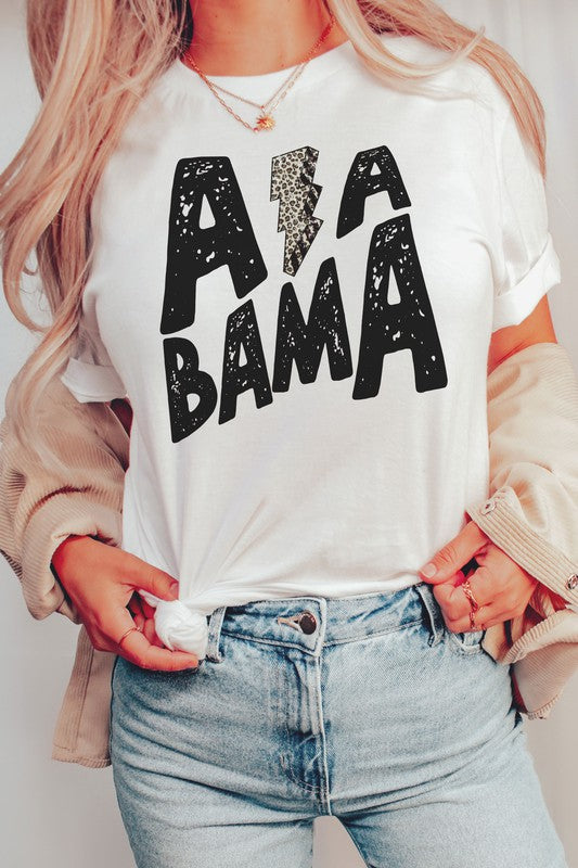 ALABAMA LEOPARD LIGHTNING GRAPHIC TEE