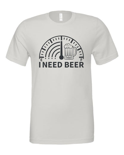 I Need Beer Crew Neck Graphic Tee