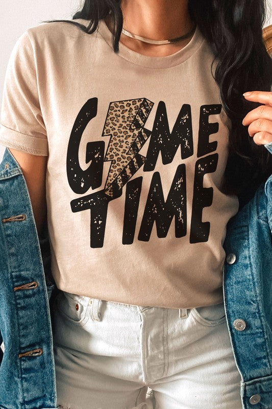 GAME TIME LEOPARD LIGHTNING GRAPHIC TEE