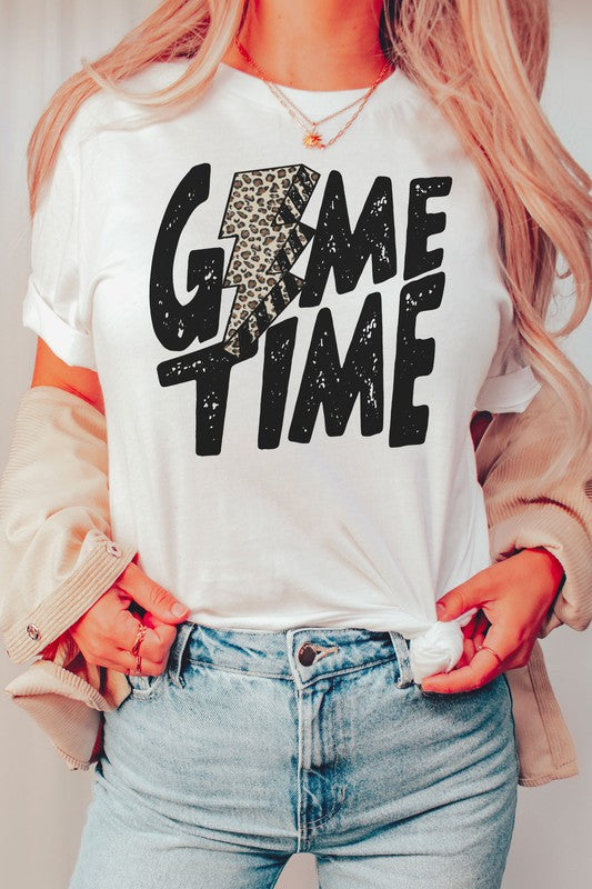 GAME TIME LEOPARD LIGHTNING GRAPHIC TEE