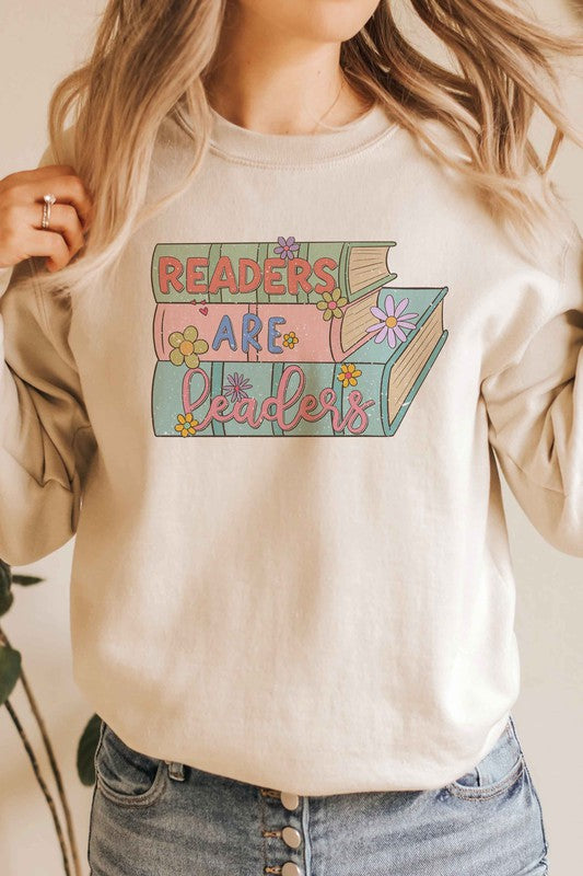 READERS ARE LEADERS Graphic Sweatshirt