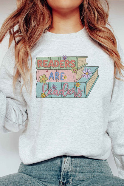 READERS ARE LEADERS Graphic Sweatshirt