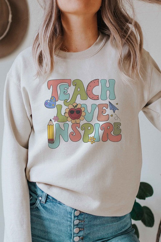 TEACH LOVE INSPIRE Graphic Sweatshirt