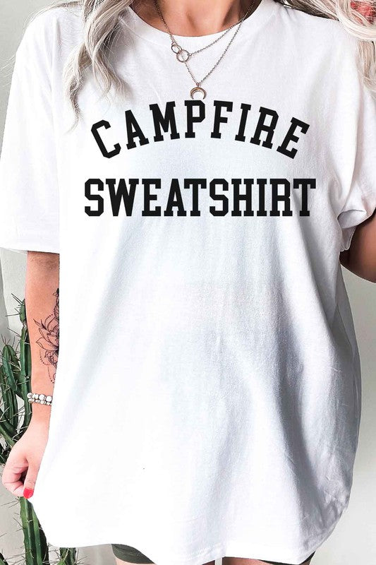 CAMPFIRE SWEATSHIRT GRAPHIC PLUS SIZE TEE