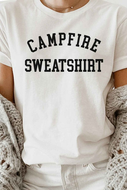 CAMPFIRE SWEATSHIRT GRAPHIC PLUS SIZE TEE