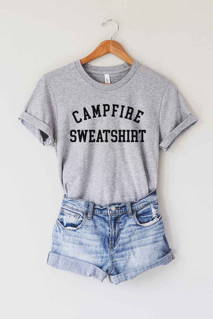 CAMPFIRE SWEATSHIRT GRAPHIC PLUS SIZE TEE