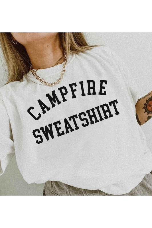 CAMPFIRE SWEATSHIRT GRAPHIC PLUS SIZE TEE