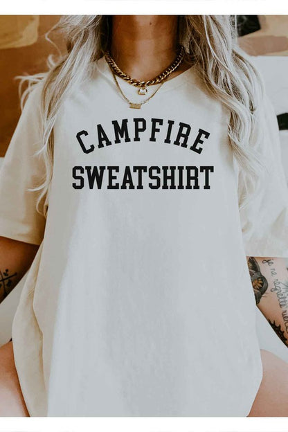 CAMPFIRE SWEATSHIRT GRAPHIC PLUS SIZE TEE