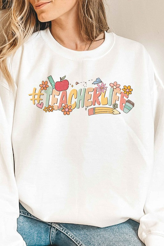 RETRO TEACHERLIFE Graphic Sweatshirt