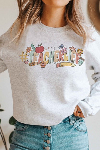 RETRO TEACHERLIFE Graphic Sweatshirt