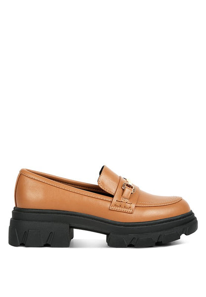 Oklyn Horsebit Emblesihed Chunky Platform Loafers