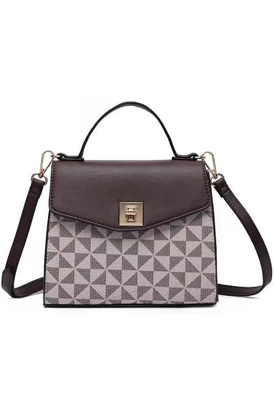 PM Monogram Twist Lock Flap Satchel