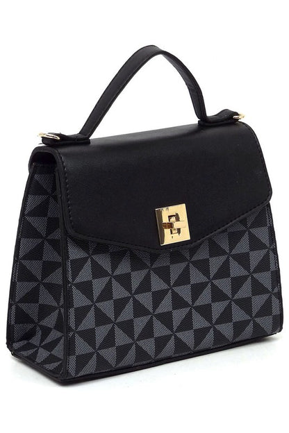 PM Monogram Twist Lock Flap Satchel