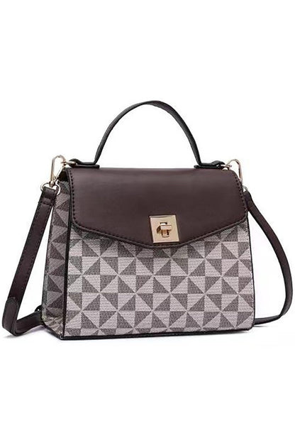 PM Monogram Twist Lock Flap Satchel