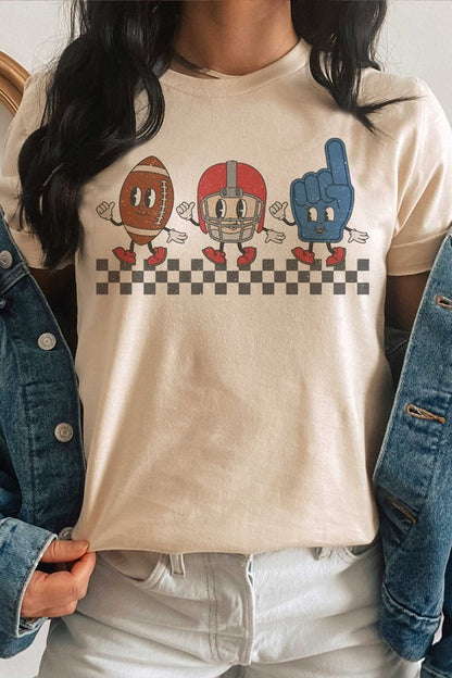 CHECKER FOOTBALL VIBES GRAPHIC TEE