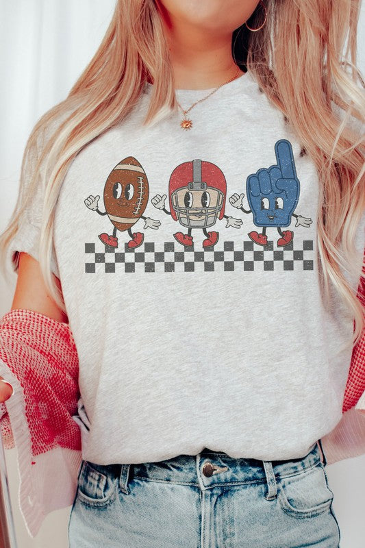 CHECKER FOOTBALL VIBES GRAPHIC TEE