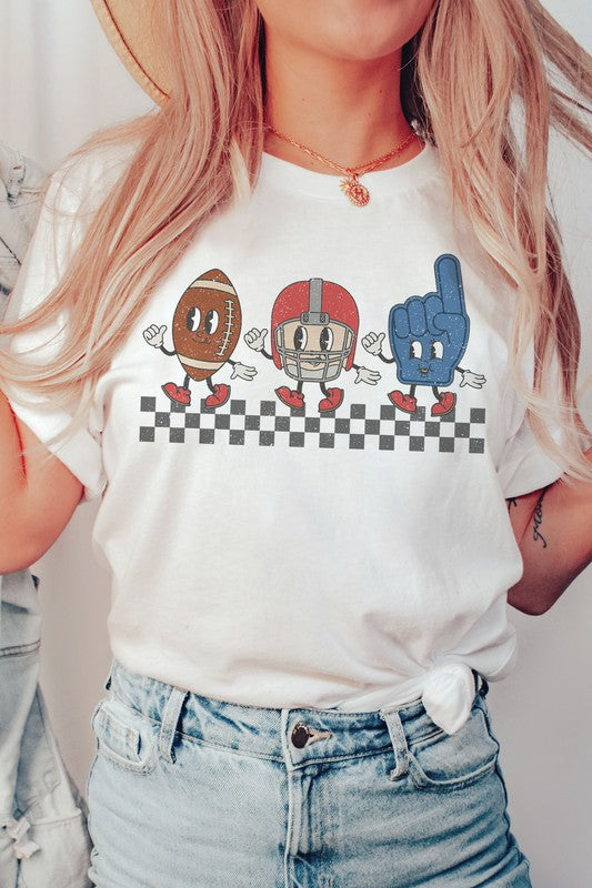 CHECKER FOOTBALL VIBES GRAPHIC TEE